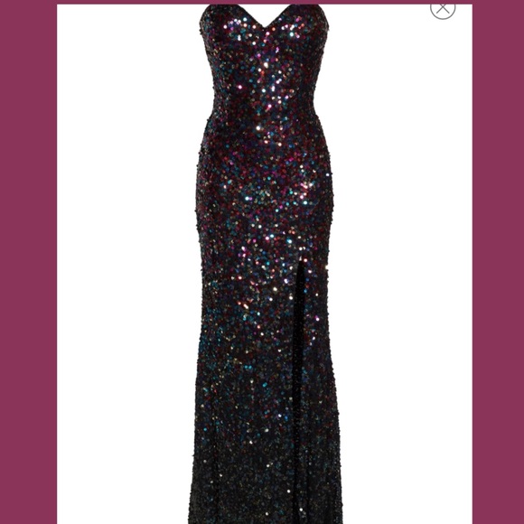 MAC DUGGAL SEQUIN BUSTIER GOWN - Picture 5 of 5